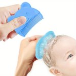 2PCS SET Infant Bathing Soft Comb Brush Hair Cleaning Tools Head Massager