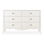@home Scarlet 6 Drawer Chest White Lacquer