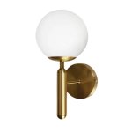 Cassia Orb Wall Light - Satin Gold Black - Black
