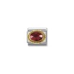 Composable Classic Link In Gold With Red And Oval Stones