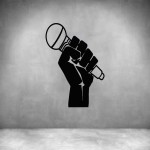 Hand Holding Microphone - Grey L 500 X H 350MM