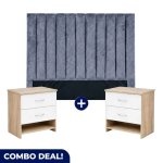 Kiara Headboard + Nightstand Combo