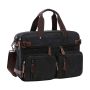 Unisex Canvas Multi-Functional Laptop Bag - Dark