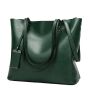 Women's Large Capacity Soft Pu Leather Satchel Tote Handbag - Green