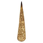 Glowing Gold Lace Glitter Cone With LED Lights Large