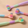 1pc 3-sided Toothbrush Soft And Gentle Clean Manual Toothbrushes With Extra Soft Bristles For Teeth Gums For Deep Cleaning Oral Care At Home For