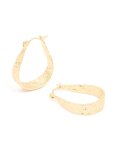 Goldair Gold Plated Molten Teardrop Hoop Earrings