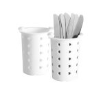 Cutlery Holders Flatware Cylinder White By Cambro