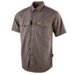 Mens Casual Short Sleeve Vented Tech Nylon Shirt Olive - 3XL