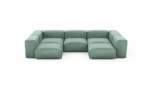 U-shape Sofa - Velvet - Mint - 314CM X 199CM