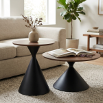 Round Two-piece Coffee Table Set