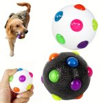 1PC Light Up Bouncy Ball Toy For Dogs Glow Jumping Glow-in-the-dark Bouncing Vibrating Bouncy Balls For Chasing And Playing Chew