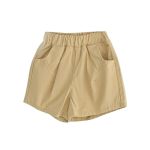 Toddler Casual Cargo Shorts Fashion Loose Fit Khaki Shorts Boys Girls Lounge Elastic Waist Khaki 5-6 Years