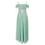 Blue Sparkle Draped Sleeve Dress