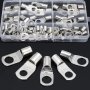 60PCS Bolt Hole Tinned Copper Terminals Set Crimp Connectors Cable Lugs Ring Terminals Wire Connectors Cable Crimps Terminal Connector Cable Lugs Ring Battery Terminal