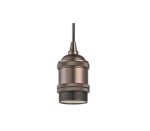 Synerji Indoor Pendant Lampholder Matt Nickel E27