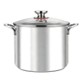 P&p Chef 12 Quart Stainless Steel Stock Pot With Lid Tri-ply Bottom