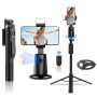 Lysoatur Auto Face Tracking Tripod 360 Rotation 67" Tripod For Iphone Selfie Stick Phone Tripod Stand Holder With Remote Gesture Control No App Fo