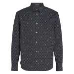 Geometric Aop Shirt -peacoat