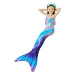 3 Piece Kids Night Time Blues Mermaid Bikini KH01 - 150