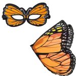Orange Butterfly Wings And Mask