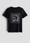 Printed Cotton T-Shirt - Black Break Through
