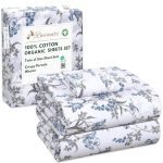 Ruvanti 100% Cotton Organic Percale Sheets Twin XL Size Crisp Cooling Bed Sheets For Hot Sleepers Deep Pocket 15" Soft Peach Fin