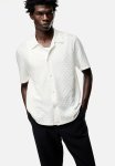 Regular Fit Textured-knit Shirt - White