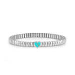 Extension Bracelet In Stainless Steel Coloured Heart