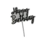 Fancy Black Birthday Topper