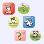 Farm Animals Merit Labels - Zulu