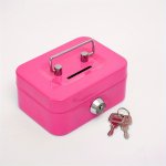 1PC Metal Keylock Storage Box Money Box Adult Deposit Box Coin Deposit Box Adult Deposit Box Deposit Box Cash Register 4.5 3.8 2