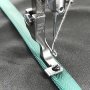 1PC T69 Adjustable Invisible Zipper Presser Foot With Groove Full Steel Sewing Machine Attachment For Knitting And Crafts - Silvery Gray Sewing Machine Foot