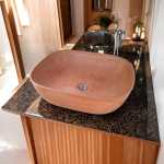 Terracotta Concrete Aquadite Bathroom Sink 50 X 40.5 X 14.5CM