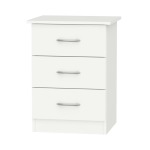 3 Drawer Nightstand Available In 3 Colours