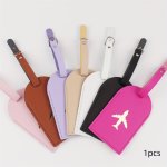 Faux Leather Luggage Tag With Privacy Cover Identifier And Name Tag For Travel Suitcases And Bags
