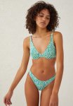 Cotton On High Apex Bra Bikini Top - Retro Ditsy