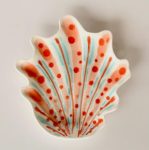 Ceramic Shell Plate Coral Color