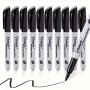 10pcs Black Permanent Markers Fine Tip 10-Count Waterproof Smear Proof Quick Drying