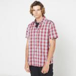 Jeep Mens Storm Check Short Sleeve Shirt Red