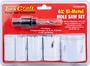Tork Craft Hole Saw Set 6PC Bi-metal 22 25 32 35 51MM & 3/8" Hex Mandrel