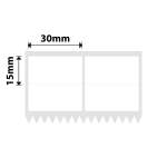 NB571 - - K3 Only - 30X15MM 2L2R - 3 600 White Labels