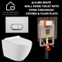 Allure White Wall Hung Toilet With Vitra Concealed Cistern & Flush Plate