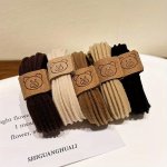 Cute Bear Hair Ties Set - Durable Elastic Ponytail Holders For Women & Girls Simple Style Knit Design Solid Color Hair Accessori