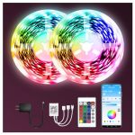 Dalattin LED Lights For Bedroom 130FT 2 Rolls Of 65.6FT LED Lighting With Remote&app Control Color Changing LED Lights For Room