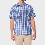 Jeep Mens Yarn Dye Ss Check Shirt Blue Multi - Blue Multi 5XL