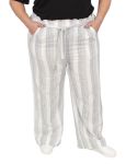 Ladies Stripe Wide Leg Pants - 60 Stripe
