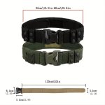 Quick Release Tactical Belt For Men - Army Style Combat Belt For Outdoor Activities And Fishing - Fashionable Oxford Waistband