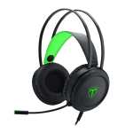 T-dagger Ural Green LIGHTING|210CM CABLE|3.5MM+USB|UNI-DIRECTIONAL Luminous Gooseneck MIC|50MM Bass Driver|stereo Gaming Headset