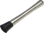 Muddler 25CM Satinless Steel With Black Netted Head Steel Masher Kitchen Tool Set